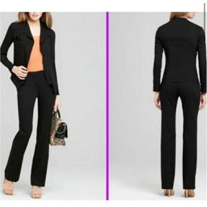 Tahari Pantsuit Women's mid rise black bootcut flare leg office career Pants 32